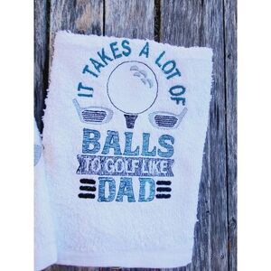 Golf Towel embroidered Golfer funny father dad gift